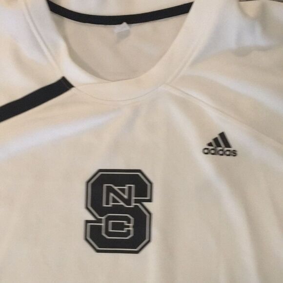 Team issue #42 Adidas NC State Wolfpack White basketball warm up Jersey Jacket - Picture 5 of 6